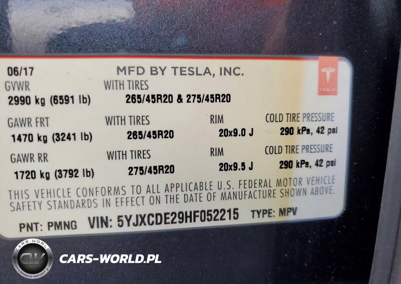 2017 Tesla Model X VIN:5YJXCDE29HF052215 - 13