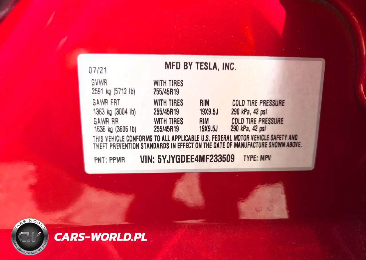 2021 Tesla Model Y VIN:5YJYGDEE4MF233509 - 10