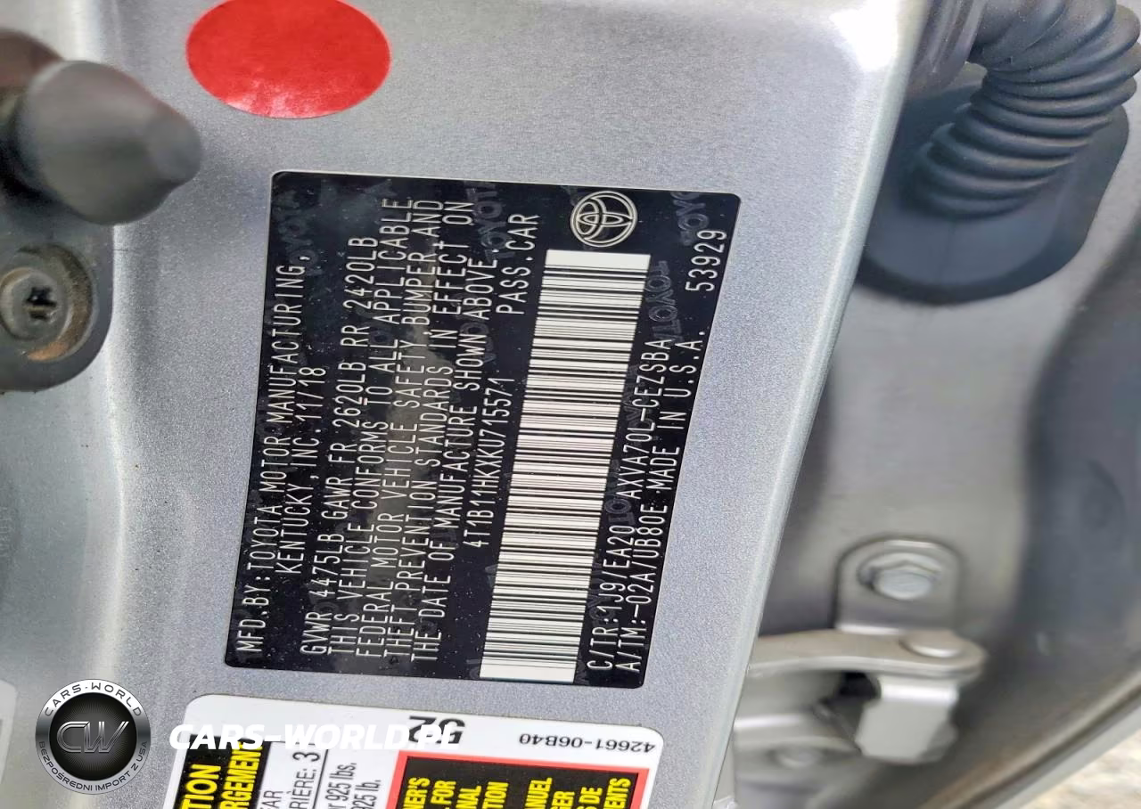 2019 Toyota Camry Se VIN:4T1B11HKXKU715571 - 12