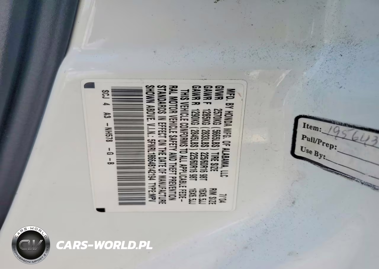 2004 Honda Odyssey Ex VIN:5FNRL18664B142194 - 13