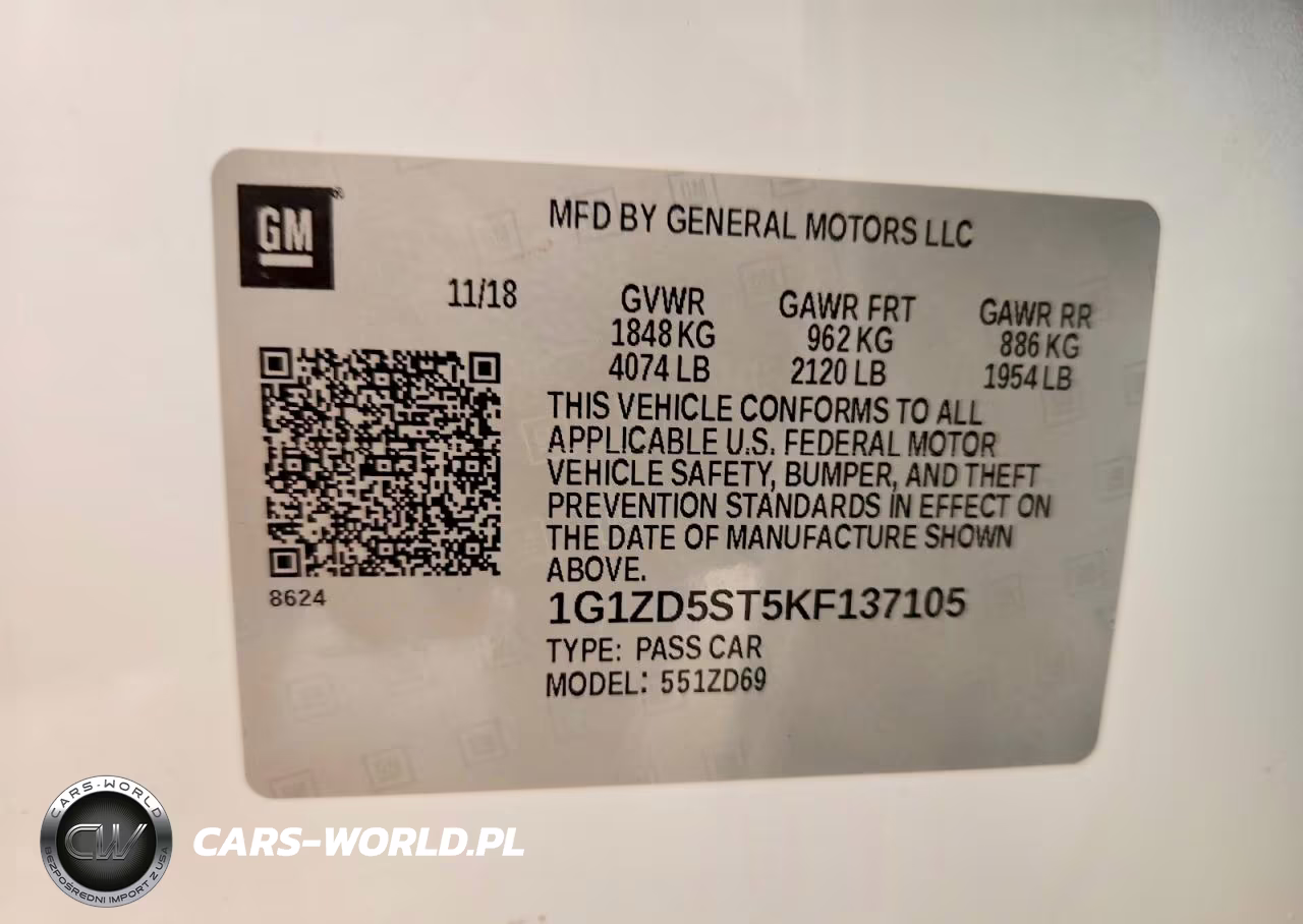 2019 Chevrolet Malibu Lt VIN:1G1ZD5ST5KF137105 - 12