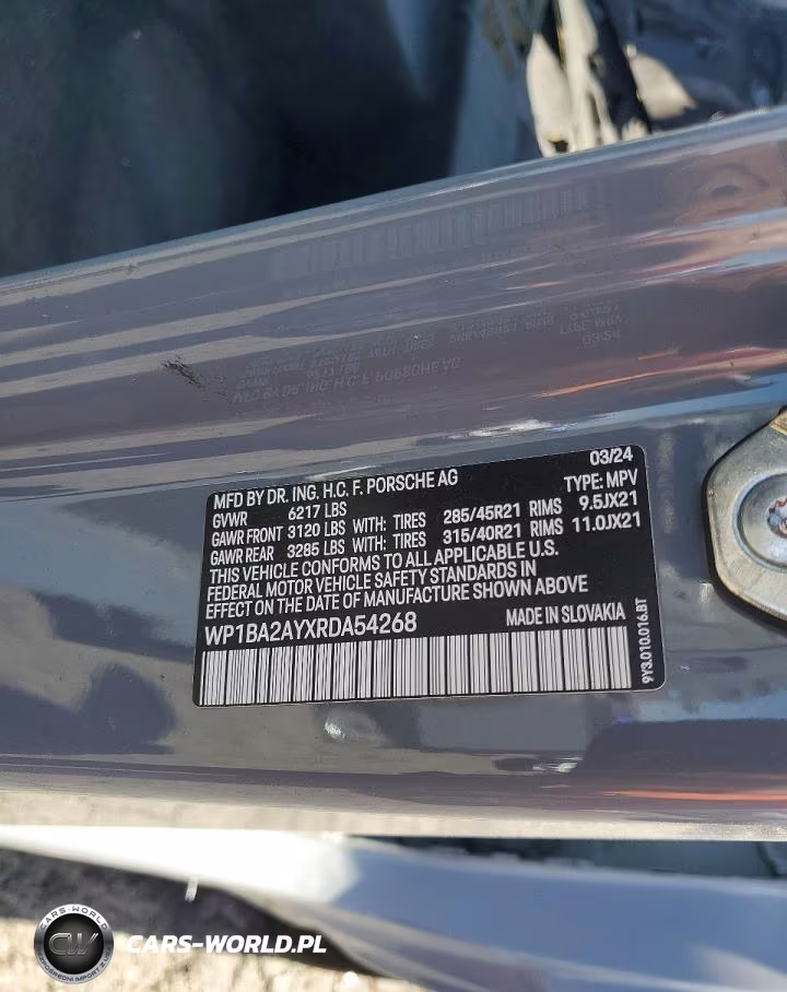 2024 Porsche Cayenne Coupe VIN:WP1BA2AYXRDA54268 - 13