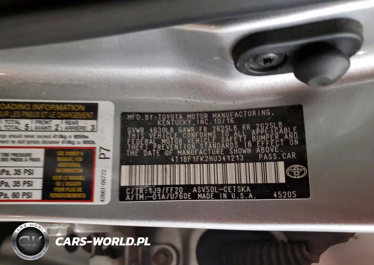 2017 Toyota Camry Se VIN:4T1BF1FK2HU341213 - 12