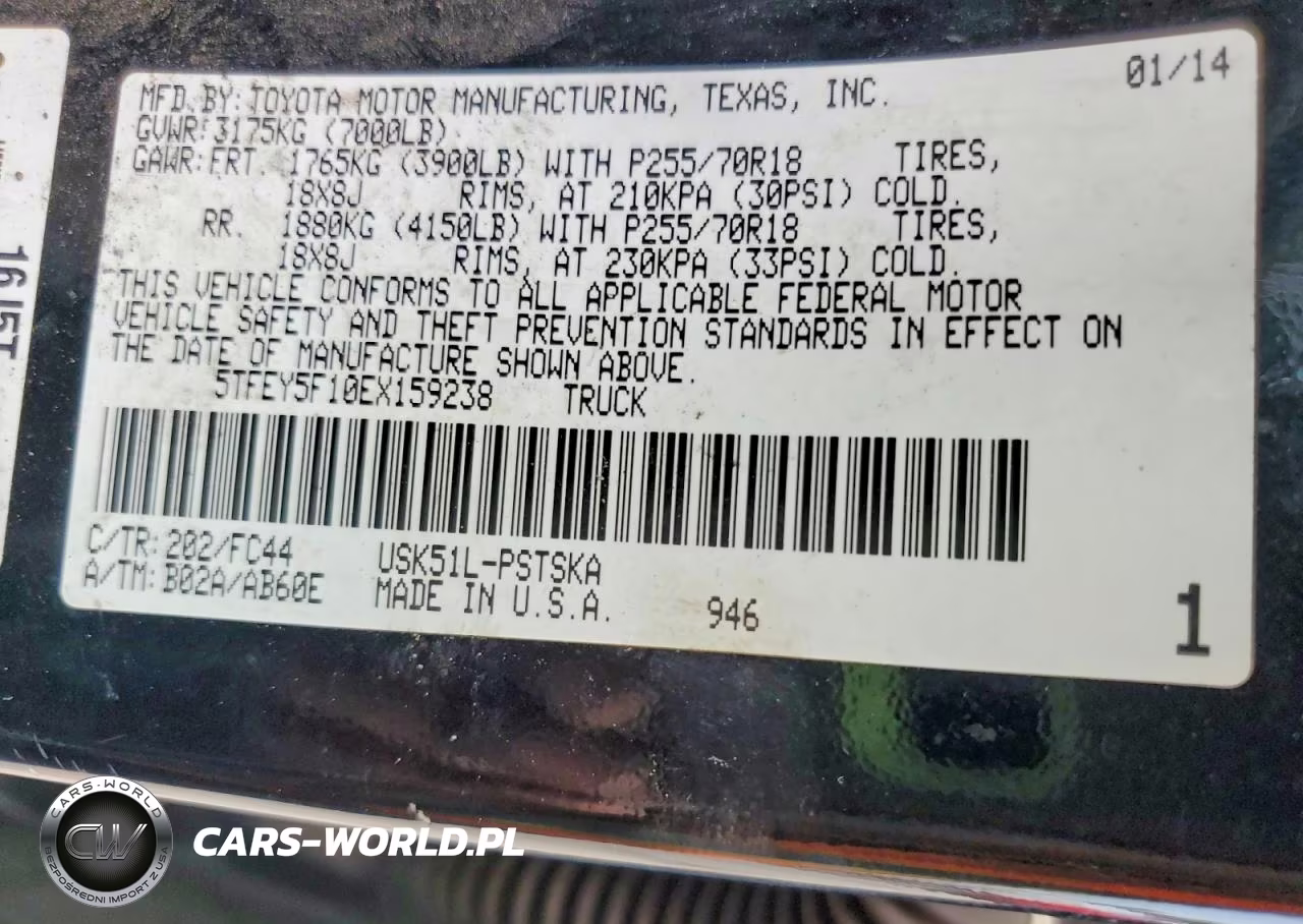 2014 Toyota Tundra Crewmax Sr5 VIN:5TFEY5F10EX159238 - 12