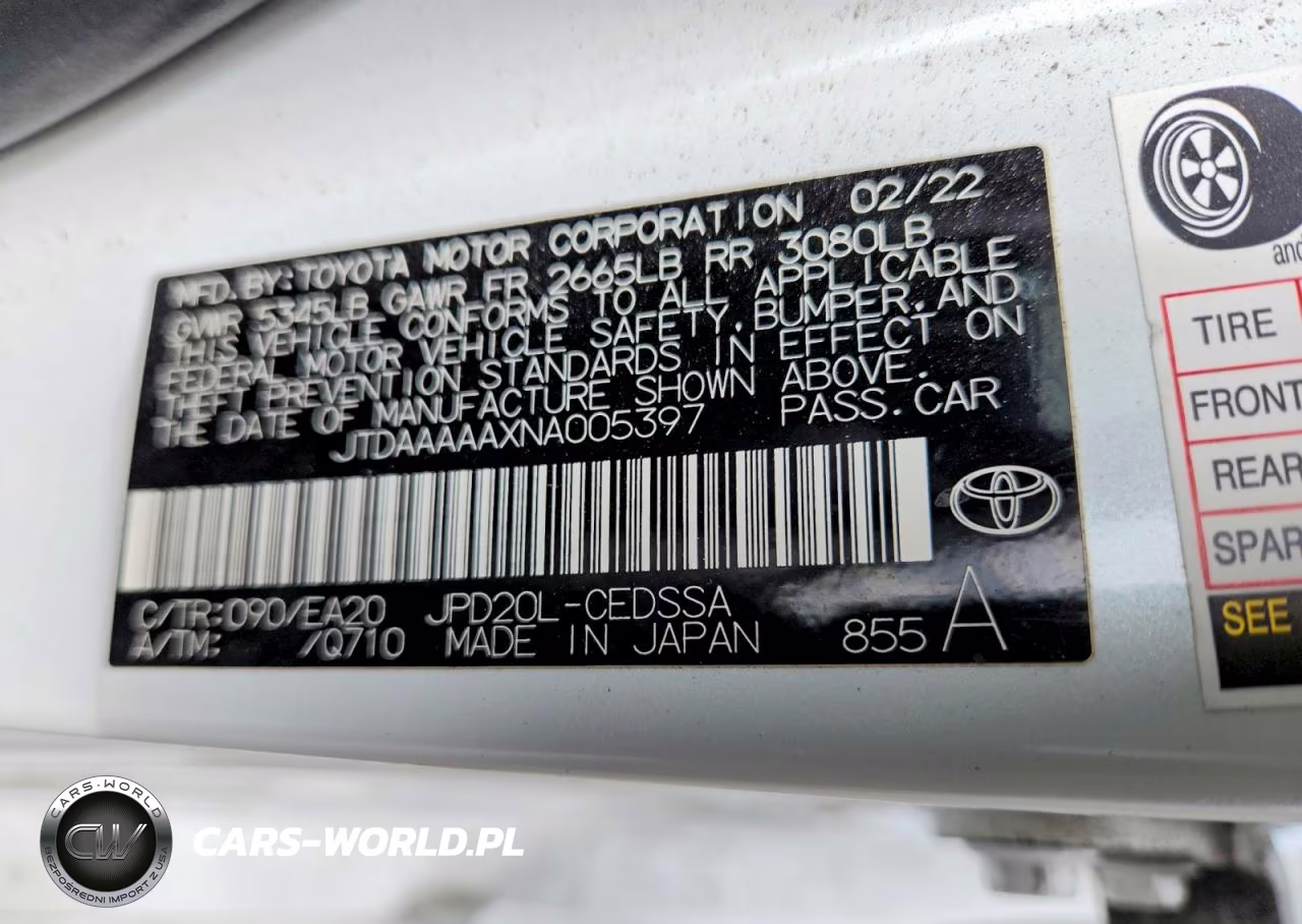 2022 Toyota Mirai Xle VIN:JTDAAAAAXNA005397 - 12