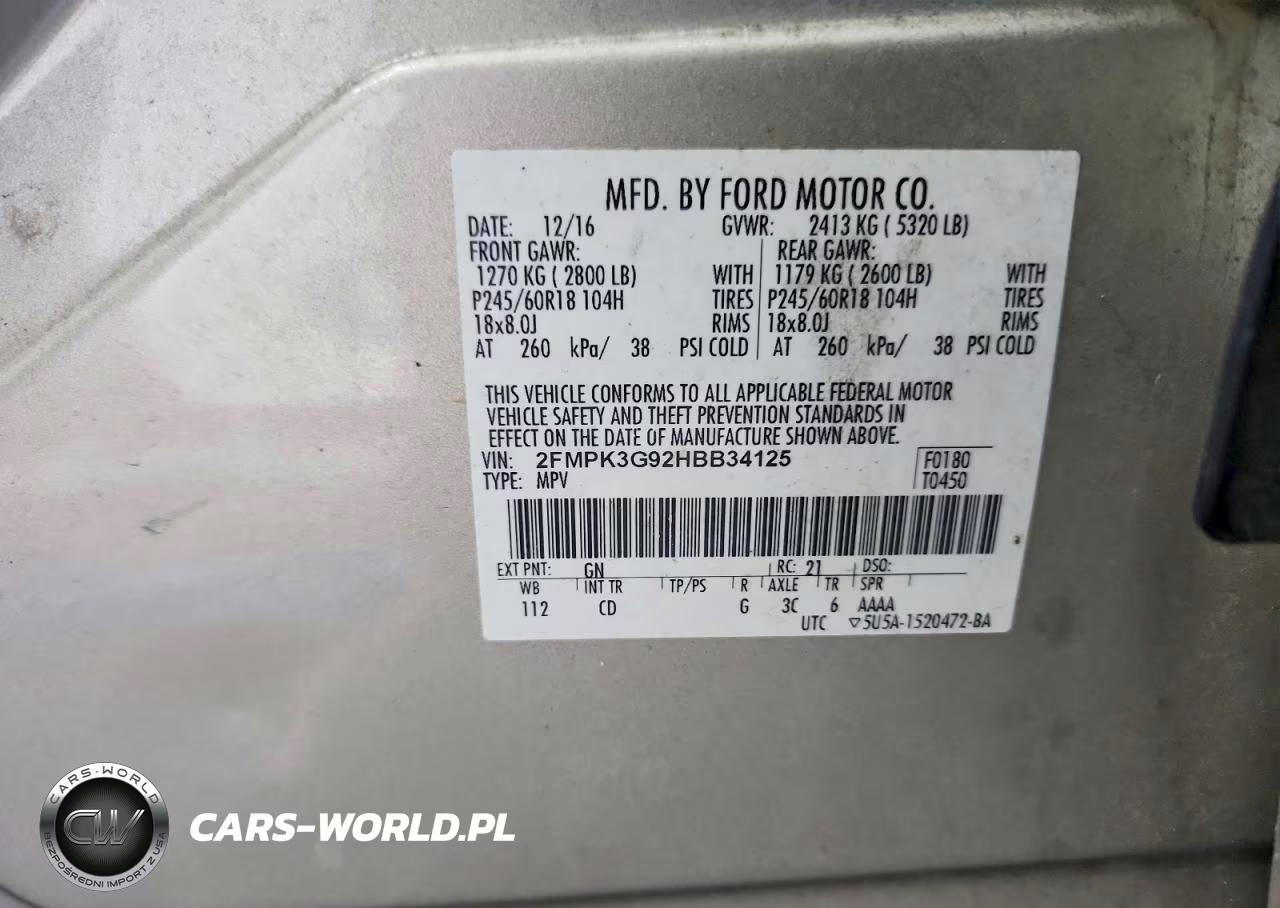 2017 Ford Edge Se VIN:2FMPK3G92HBB34125 - 13