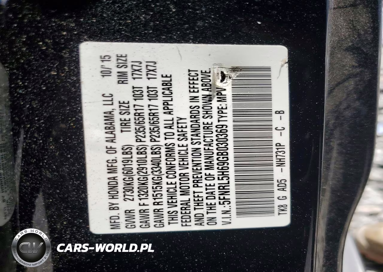 2016 Honda Odyssey Exl VIN:5FNRL5H69GB030369 - 14