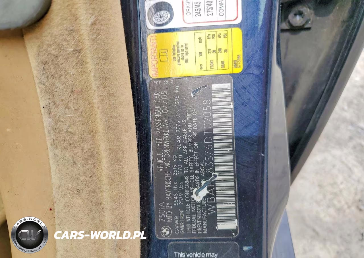 2006 BMW 750 I VIN:WBAHL83576DT02058 - 12