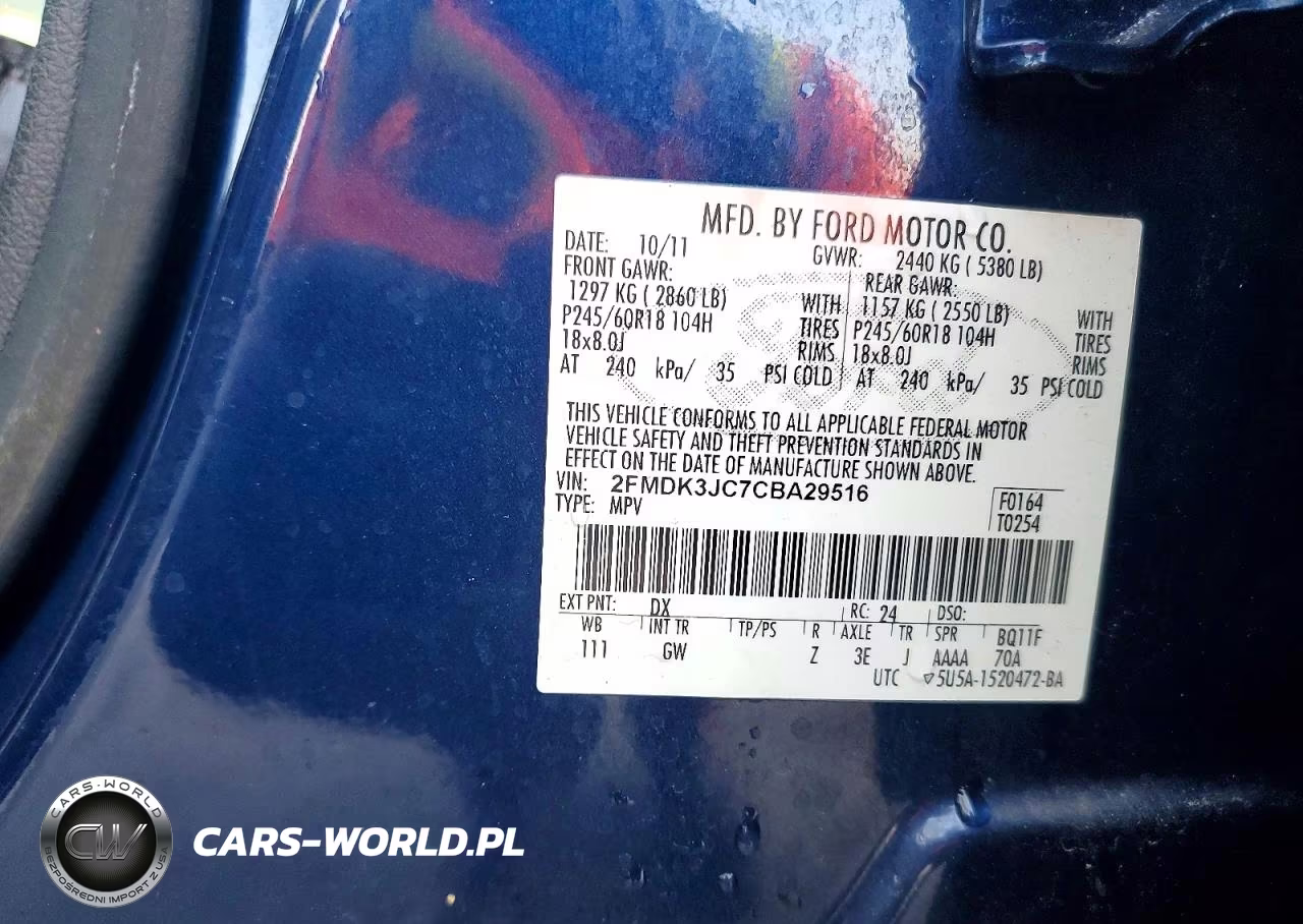 2012 Ford Edge Sel VIN:2FMDK3JC7CBA29516 - 13