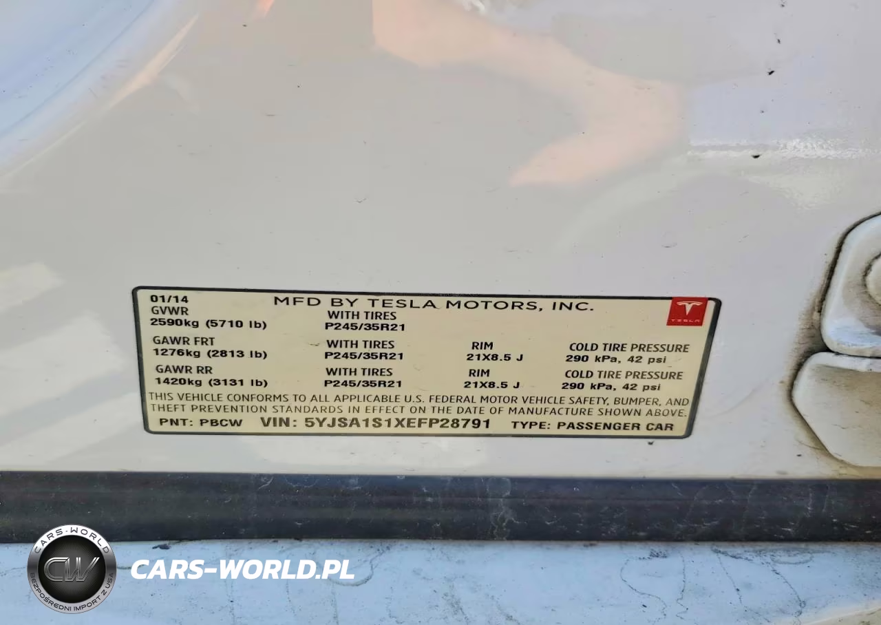 2014 Tesla Model S VIN:5YJSA1S1XEFP28791 - 13