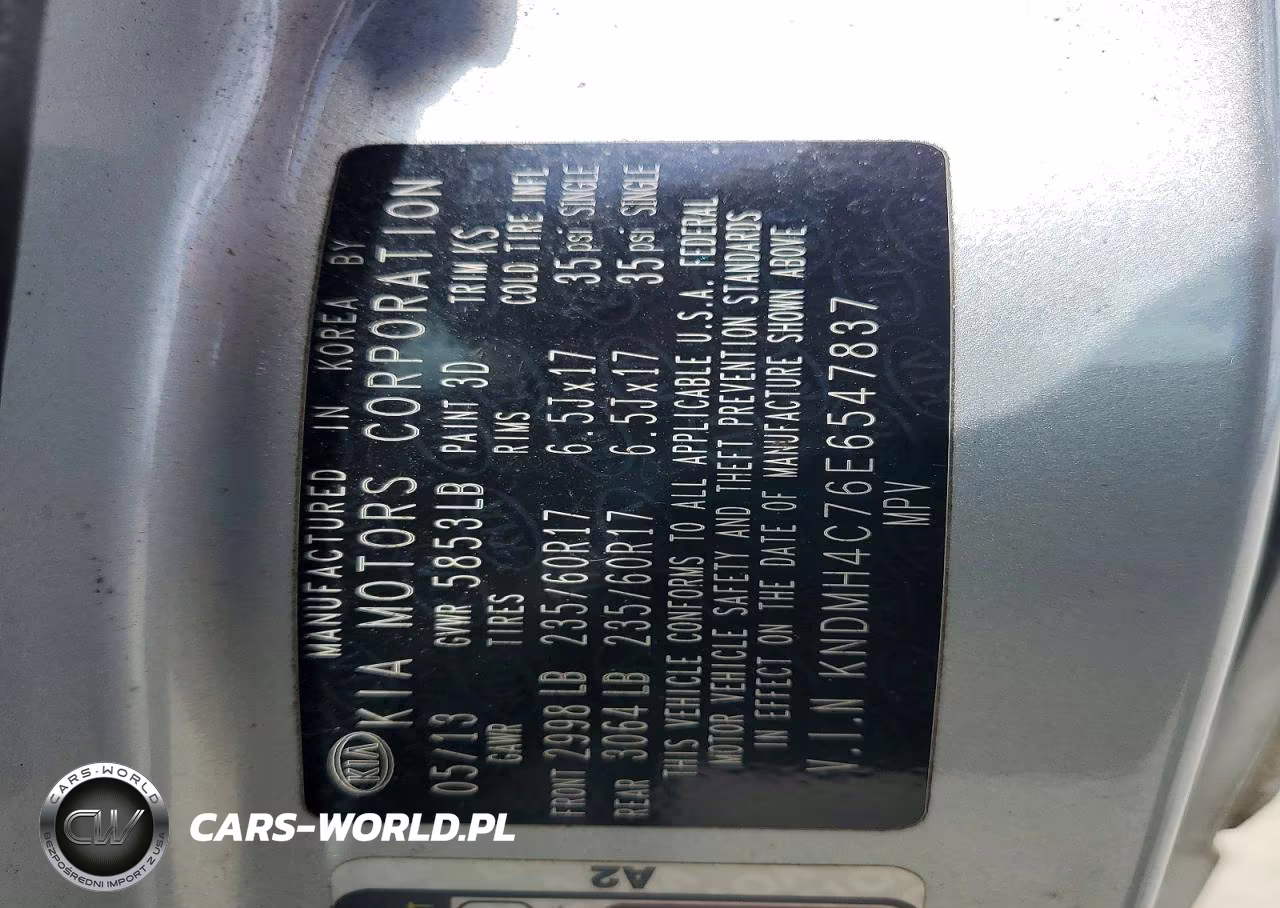 2014 Kia Sedona Ex VIN:KNDMH4C76E6547837 - 13