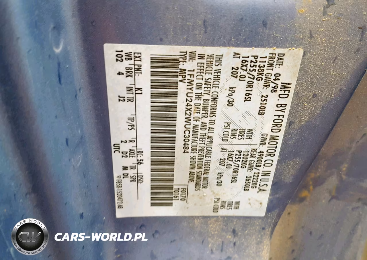 1998 Ford Explorer VIN:1FMYU24X2WUC30484 - 10