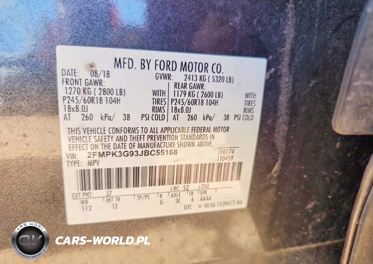 2018 Ford Edge Se VIN:2FMPK3G93JBC55168 - 13