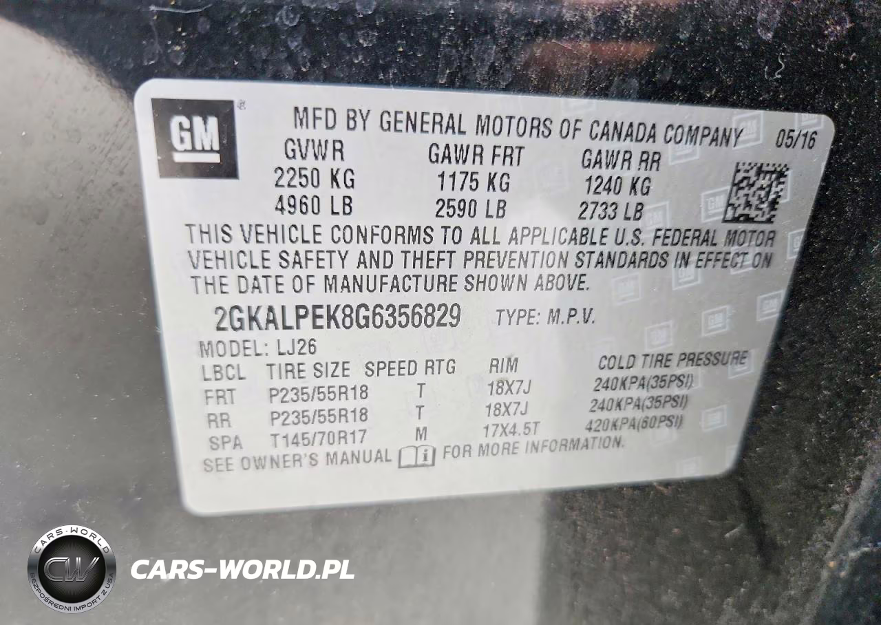 2016 GMC Terrain Slt VIN:2GKALPEK8G6356829 - 13