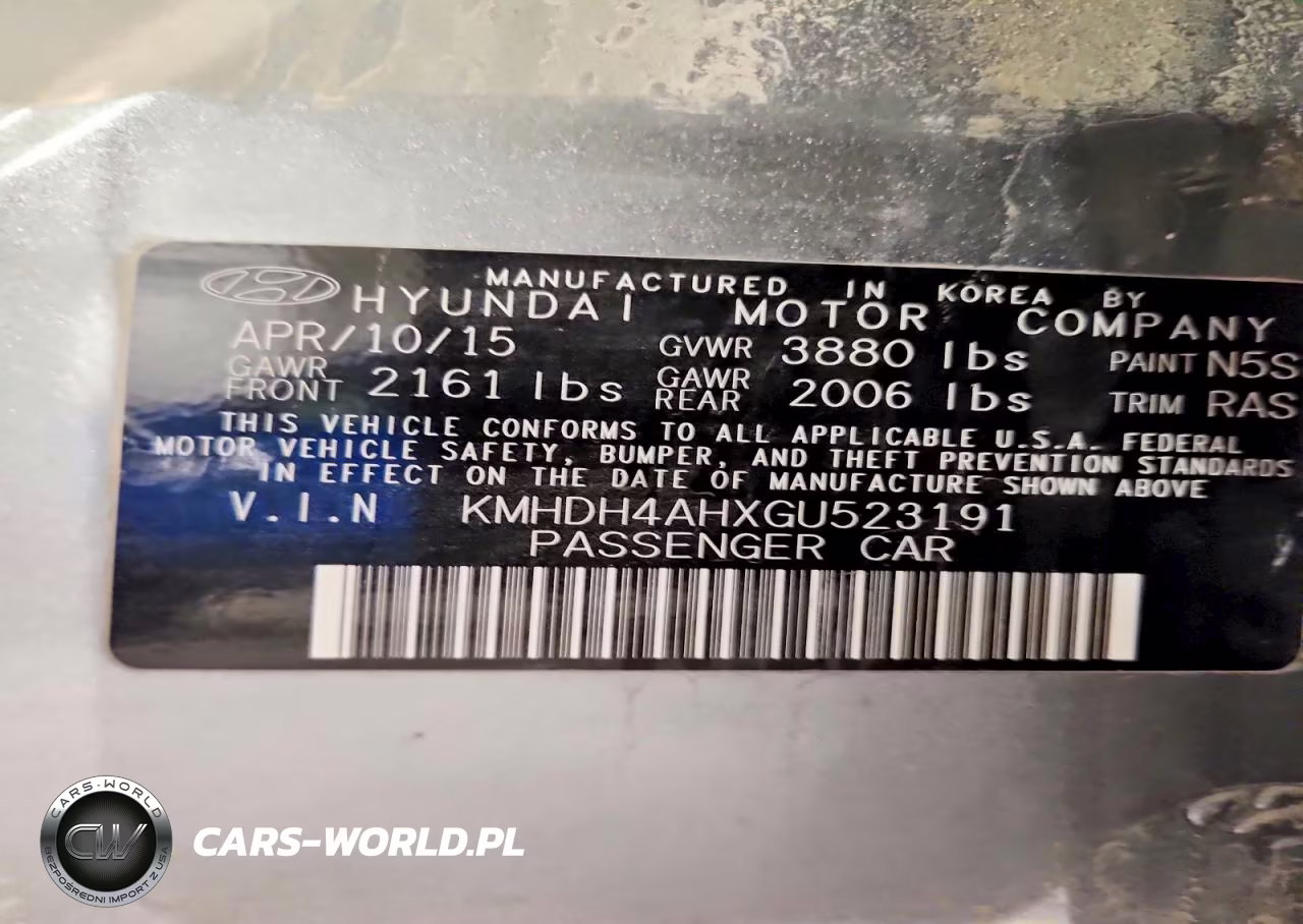 2016 Hyundai Elantra Sport VIN:KMHDH4AHXGU523191 - 12