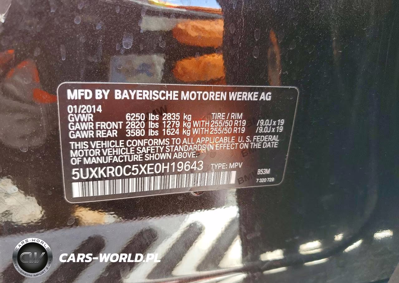 2014 BMW X5 xDrive35I VIN:5UXKR0C5XE0H19643 - 13