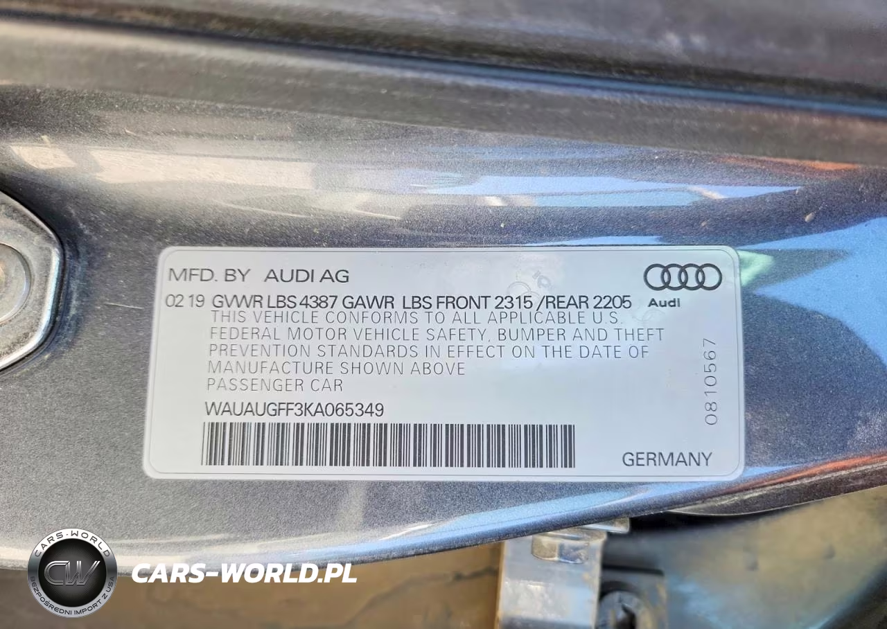 2019 Audi A3 Premium VIN:WAUAUGFF3KA065349 - 13