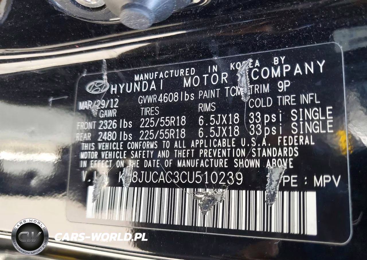 2012 Hyundai Tucson Limited VIN:KM8JUCAC3CU510239 - 13