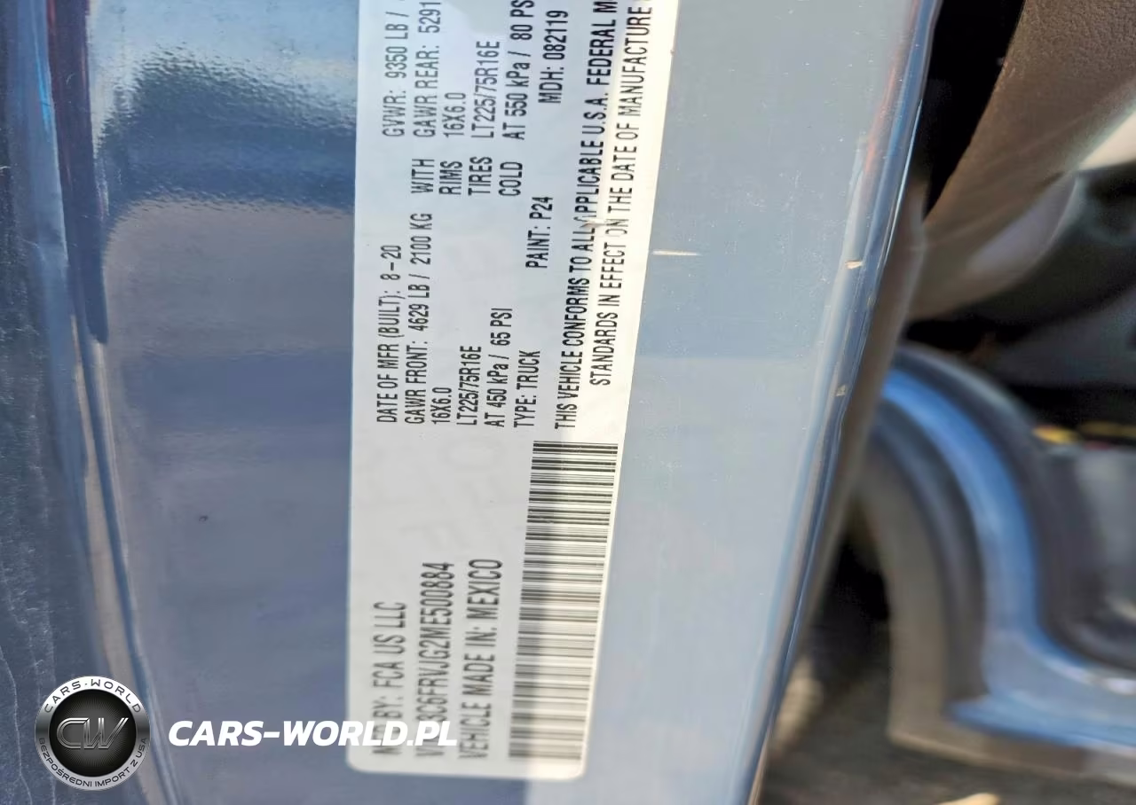 2021 Ram Promaster 3500 Delivery Van VIN:3C6FRVJG2ME500884 - 12