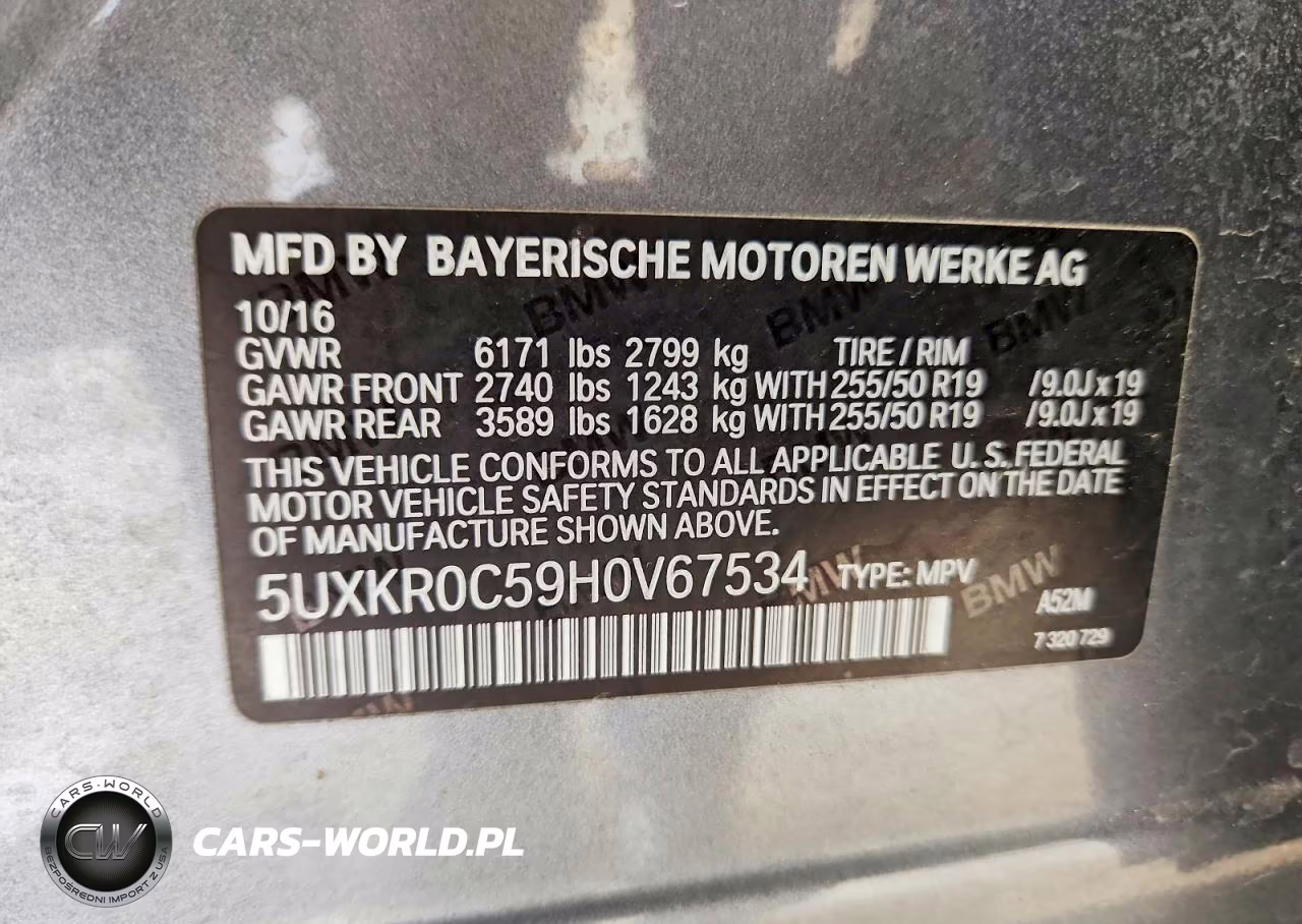 2017 BMW X5 VIN:5UXKR0C59H0V67534 - 13