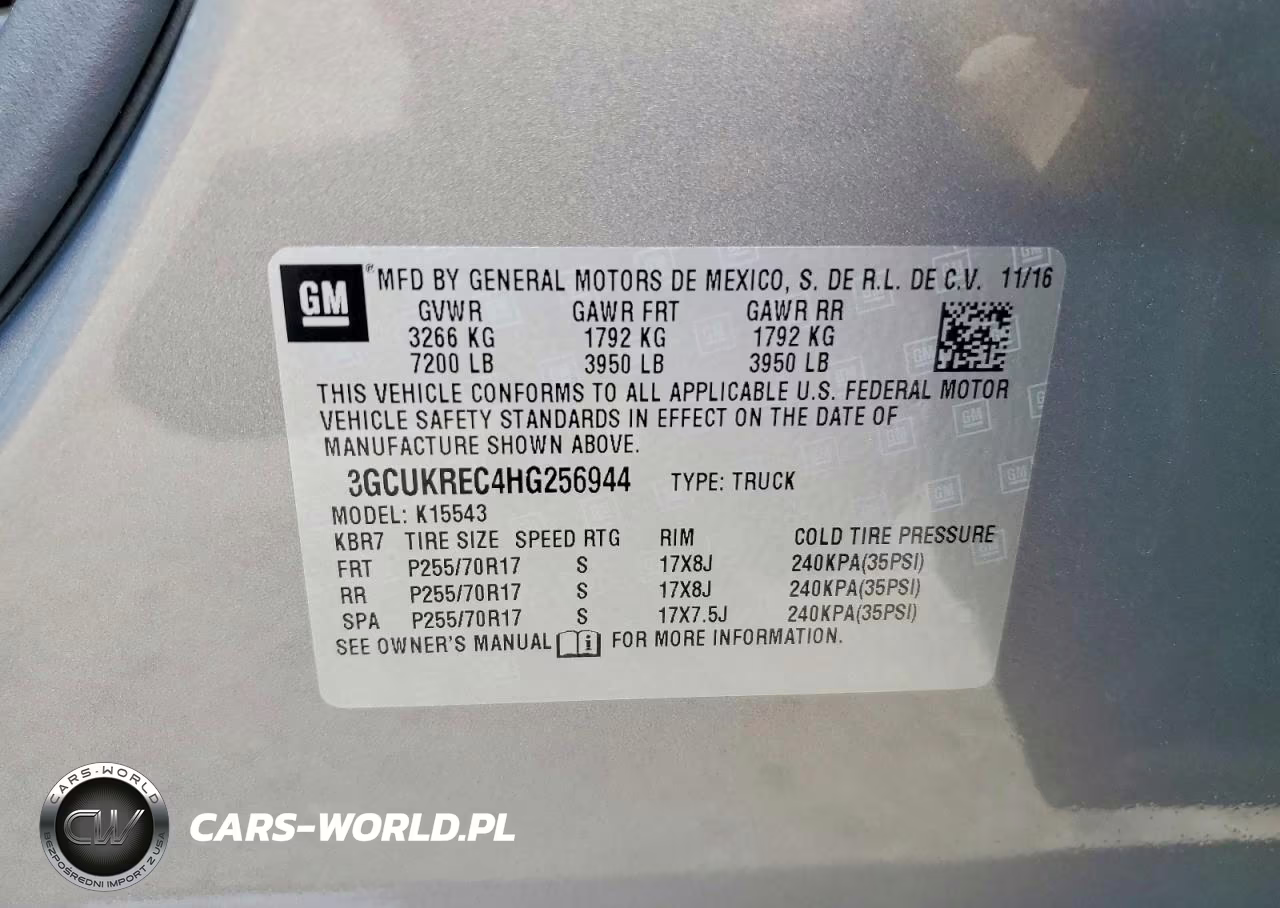 2017 Chevrolet Silverado K1500 Lt VIN:3GCUKREC4HG256944 - 12