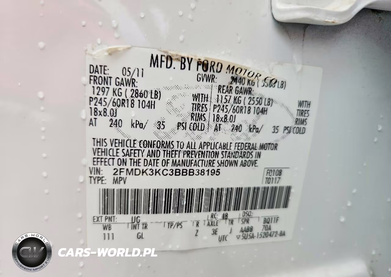 2011 Ford Edge Limited VIN:2FMDK3KC3BBB38195 - 12