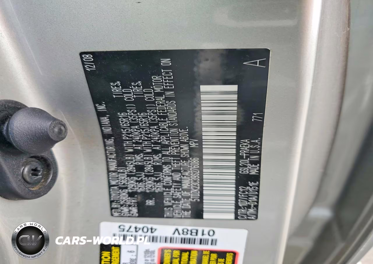 2009 Toyota Sienna Le 8-Passenger VIN:5TDZK23C39S276086 - 14