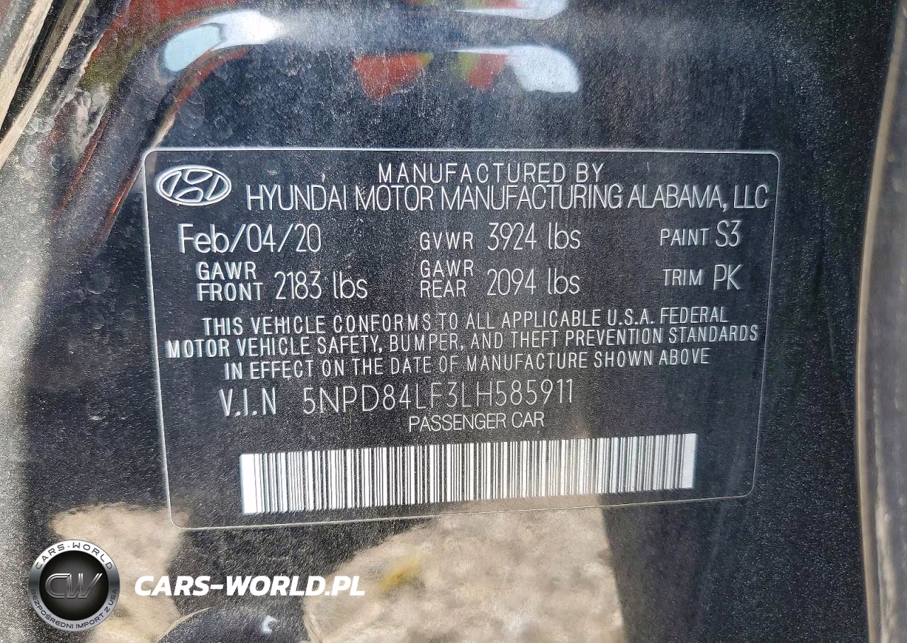 2020 Hyundai Elantra Sel VIN:5NPD84LF3LH585911 - 12
