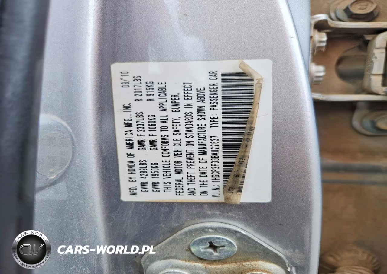 2011 Honda Accord Lx VIN:1HGCP2F33BA022627 - 12