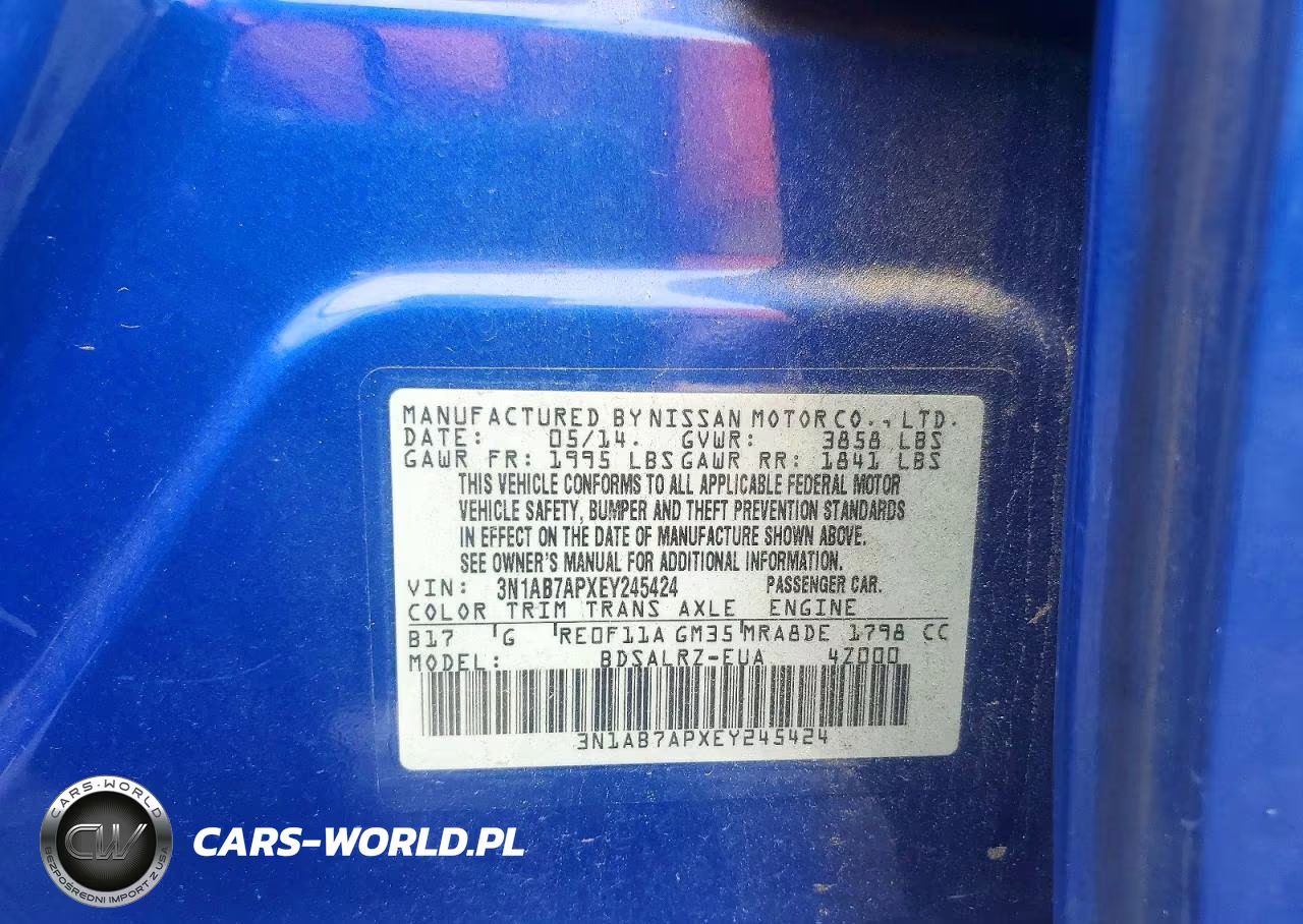 2014 Nissan Sentra Sr VIN:3N1AB7APXEY245424 - 12