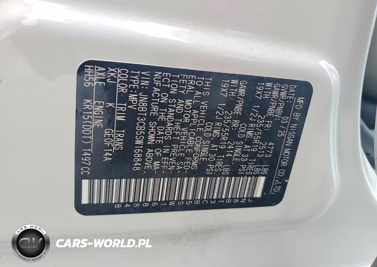 2025 Nissan Rogue Sl VIN:JN8BT3CB5SW168848 - 13