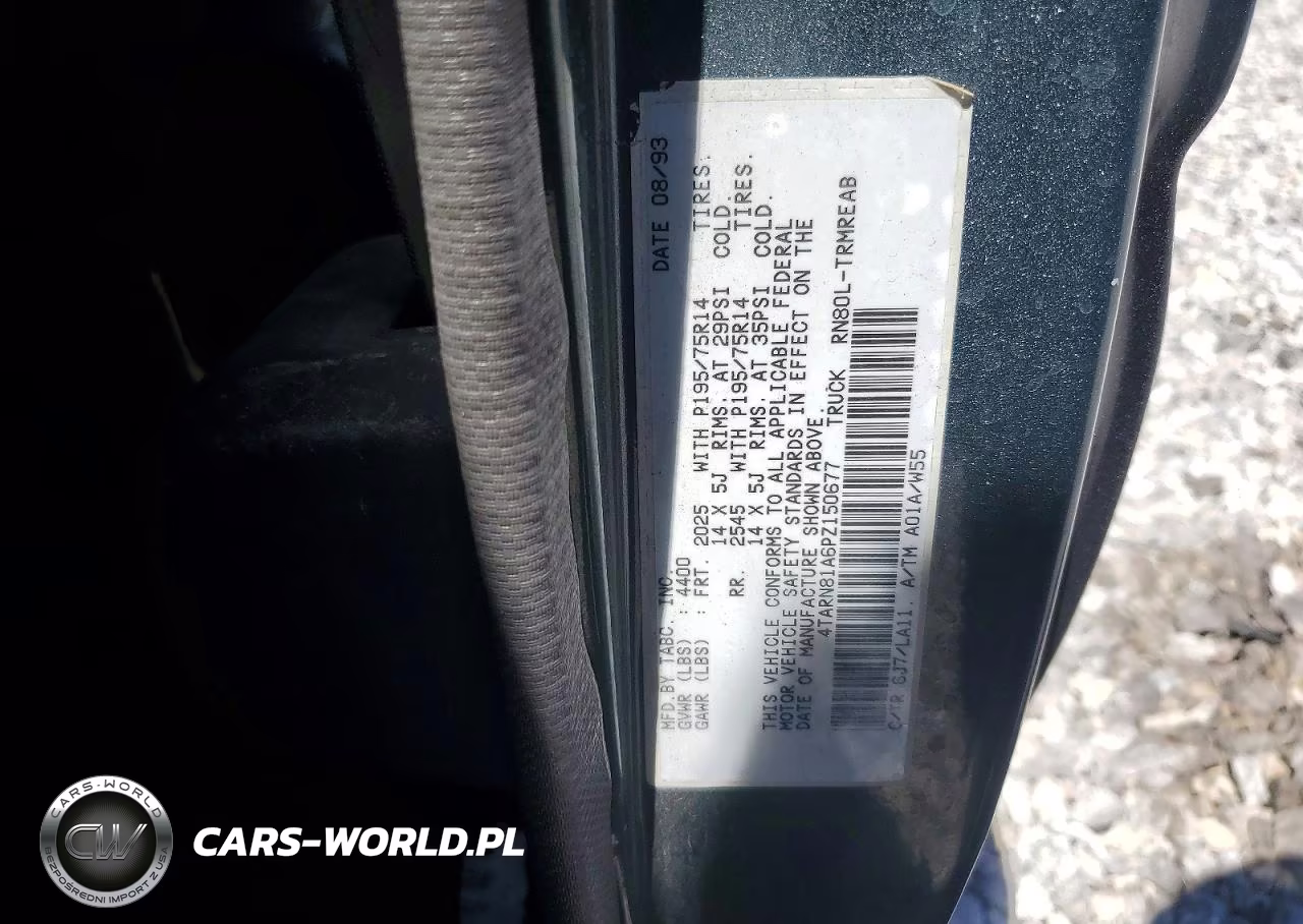 1993 Toyota Pickup Base VIN:4TARN81A6PZ150677 - 12