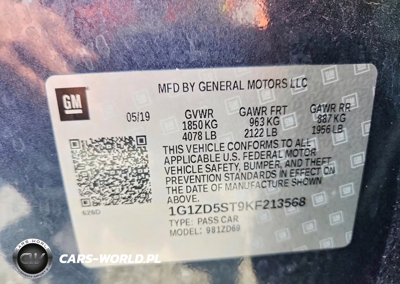 2019 Chevrolet Malibu Lt VIN:1G1ZD5ST9KF213568 - 12