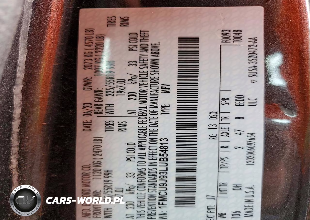 2020 Ford Escape Titanium VIN:1FMCU9J93LUB54813 - 14