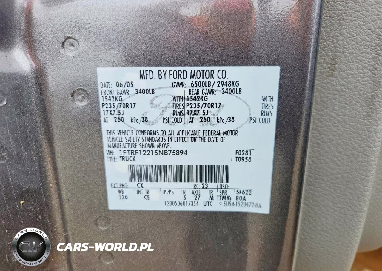 2005 Ford F150 VIN:1FTRF12215NB75894 - 13