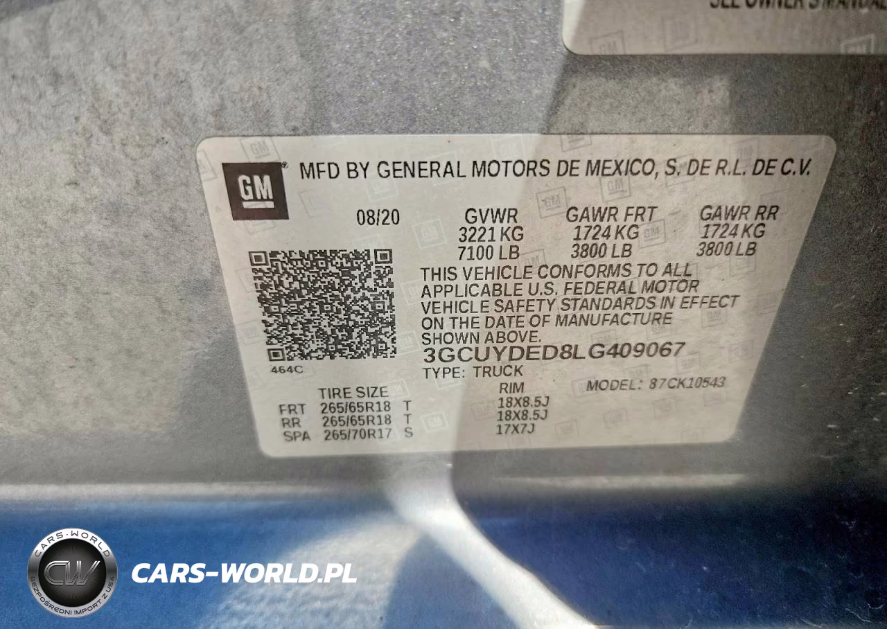 2020 Chevrolet Silverado K1500 Lt VIN:3GCUYDED8LG409067 - 13
