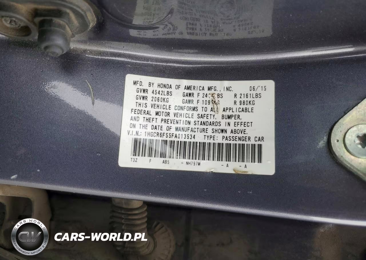 2015 Honda Accord Hybrid Exl VIN:1HGCR6F55FA013534 - 12