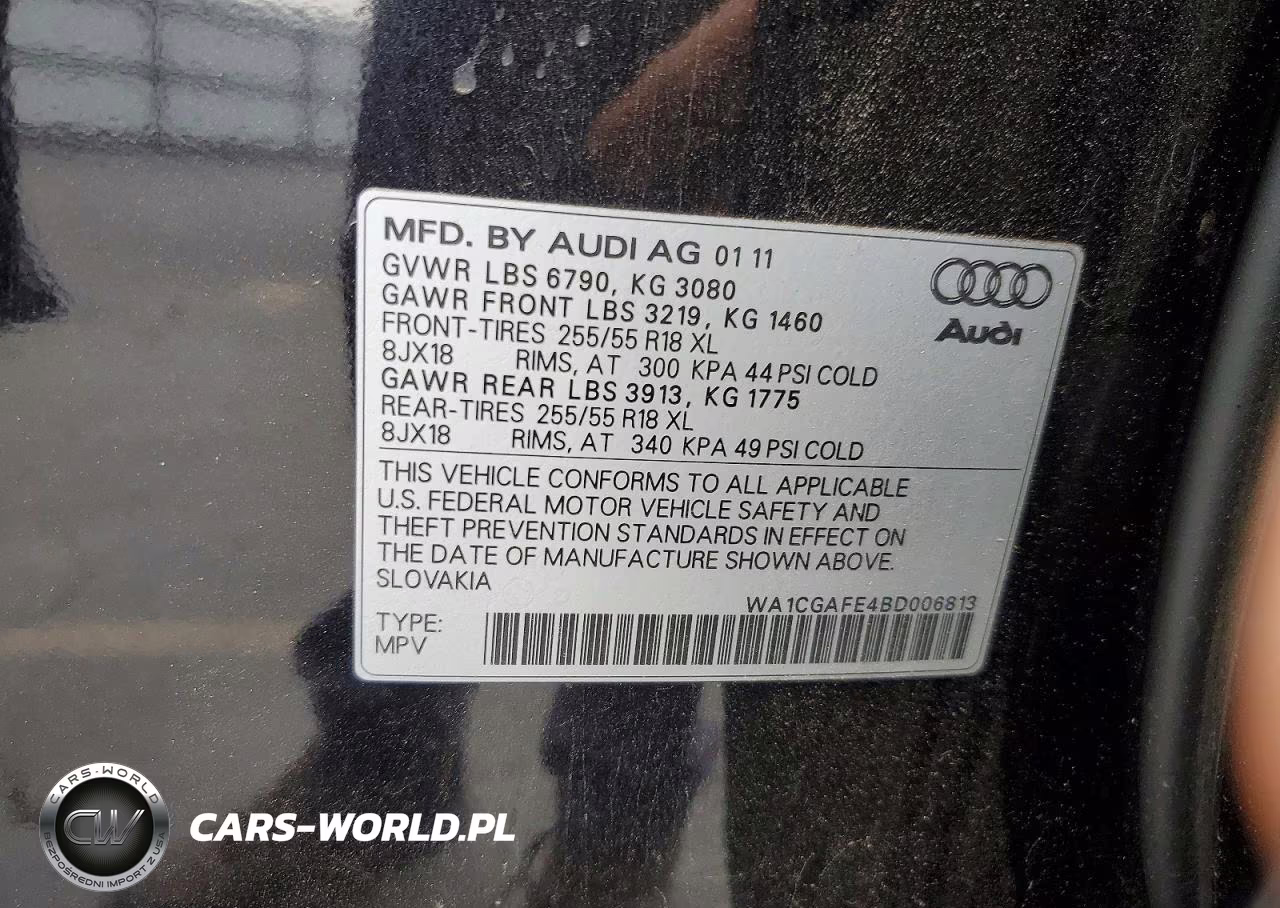 2011 Audi Q7 Premium VIN:WA1CGAFE4BD006813 - 13