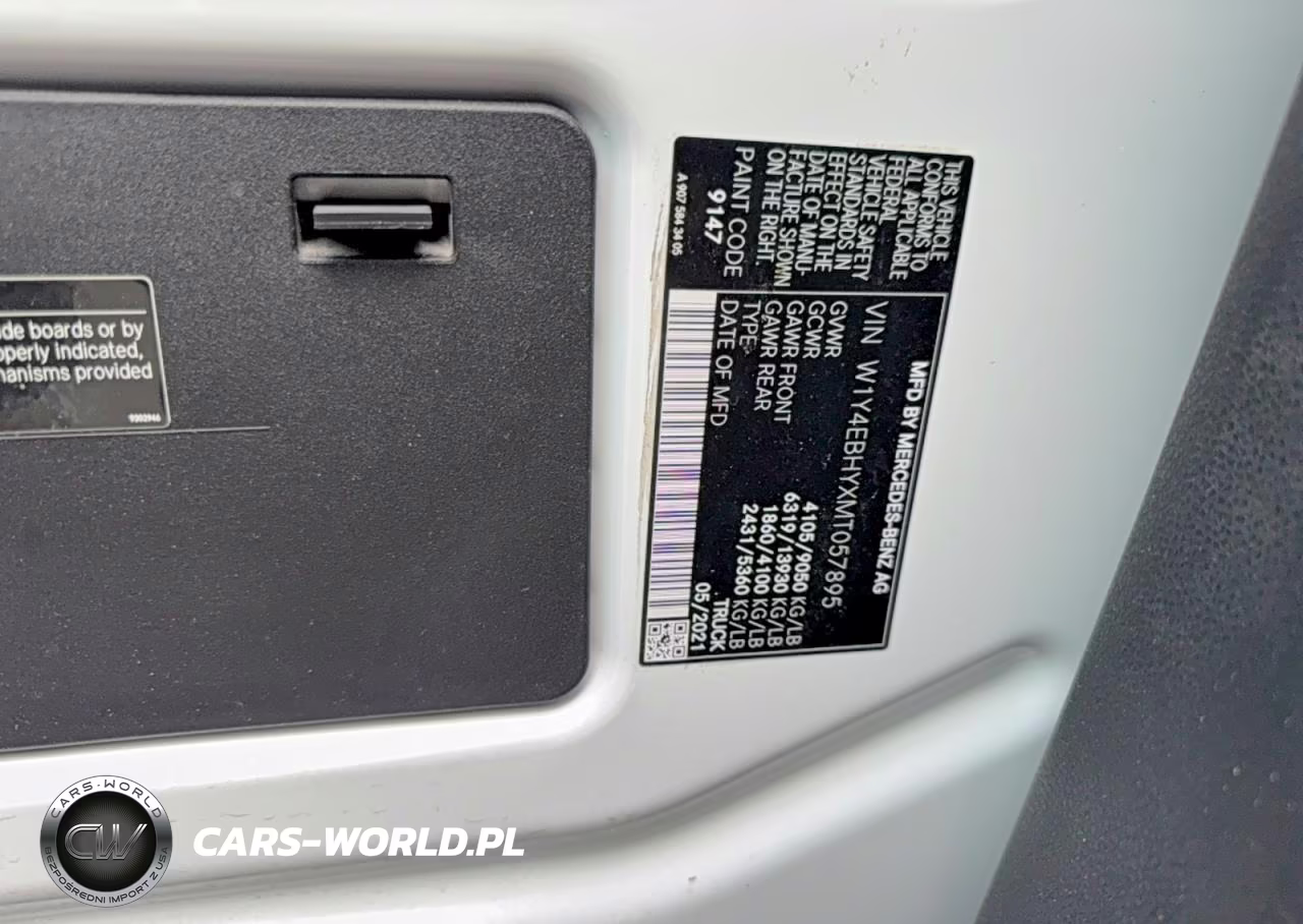 2021 Mercedes-Benz Sprinter 2500 Standard Roof V6 VIN:W1Y4EBHYXMT057895 - 10