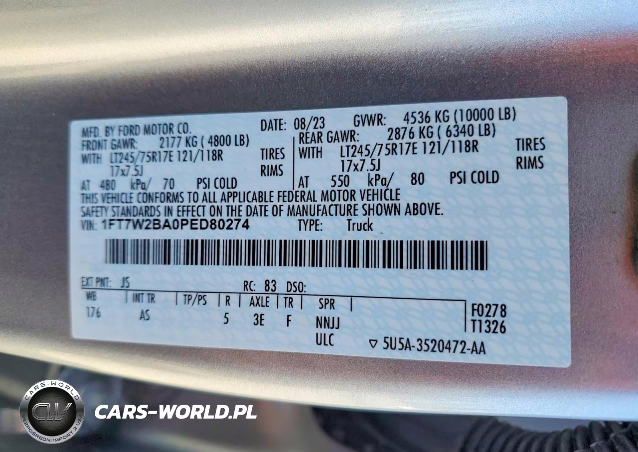 2023 Ford F-250 Xl VIN:1FT7W2BA0PED80274 - 12