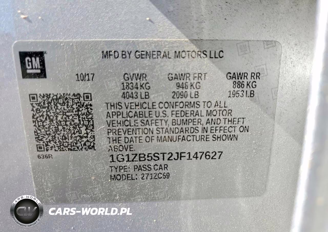 2018 Chevrolet Malibu Ls VIN:1G1ZB5ST2JF147627 - 12