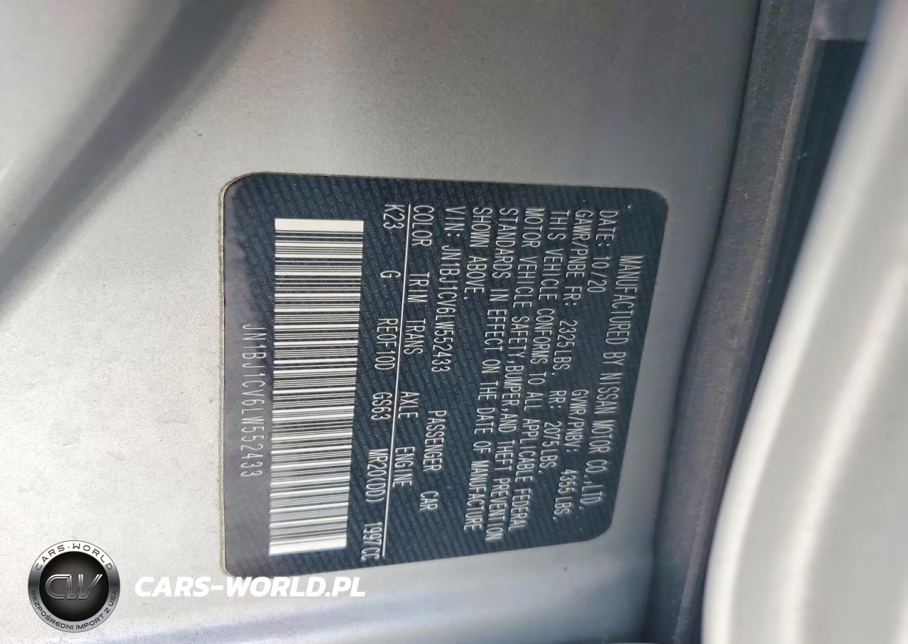 2020 Nissan Rogue Sport S VIN:JN1BJ1CV6LW552433 - 13