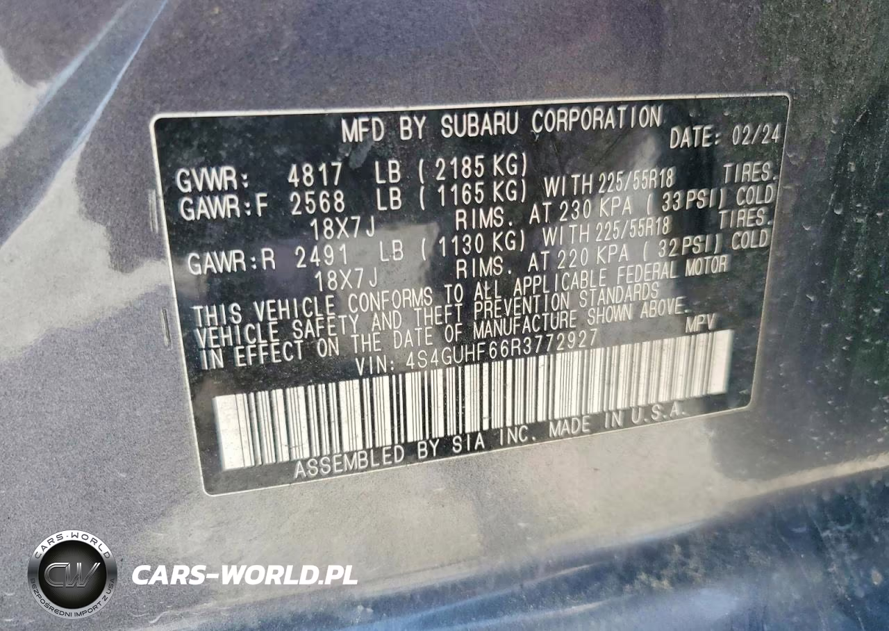 2024 Subaru Crosstrek Sport VIN:4S4GUHF66R3772927 - 14