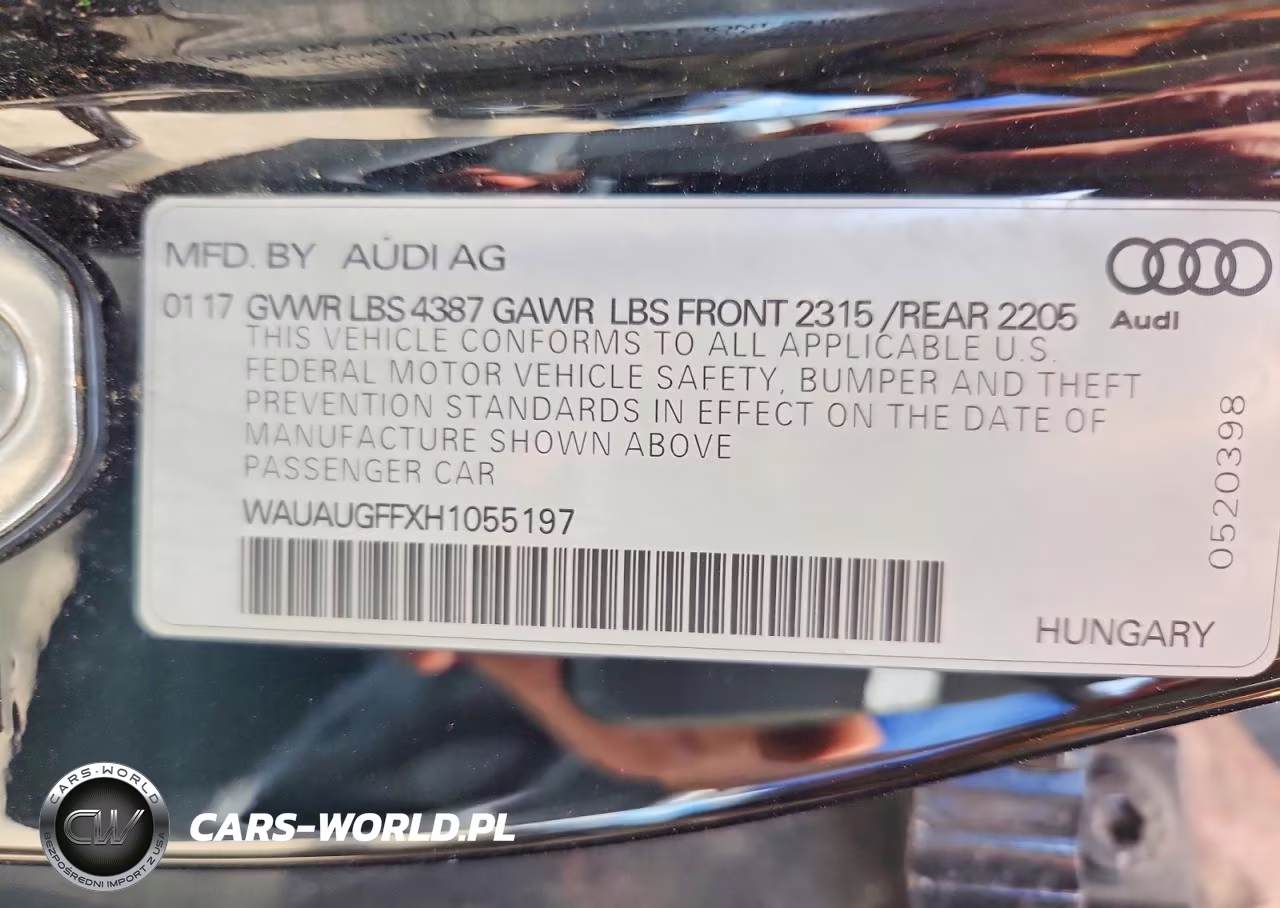 2017 Audi A3 Premium VIN:WAUAUGFFXH1055197 - 12