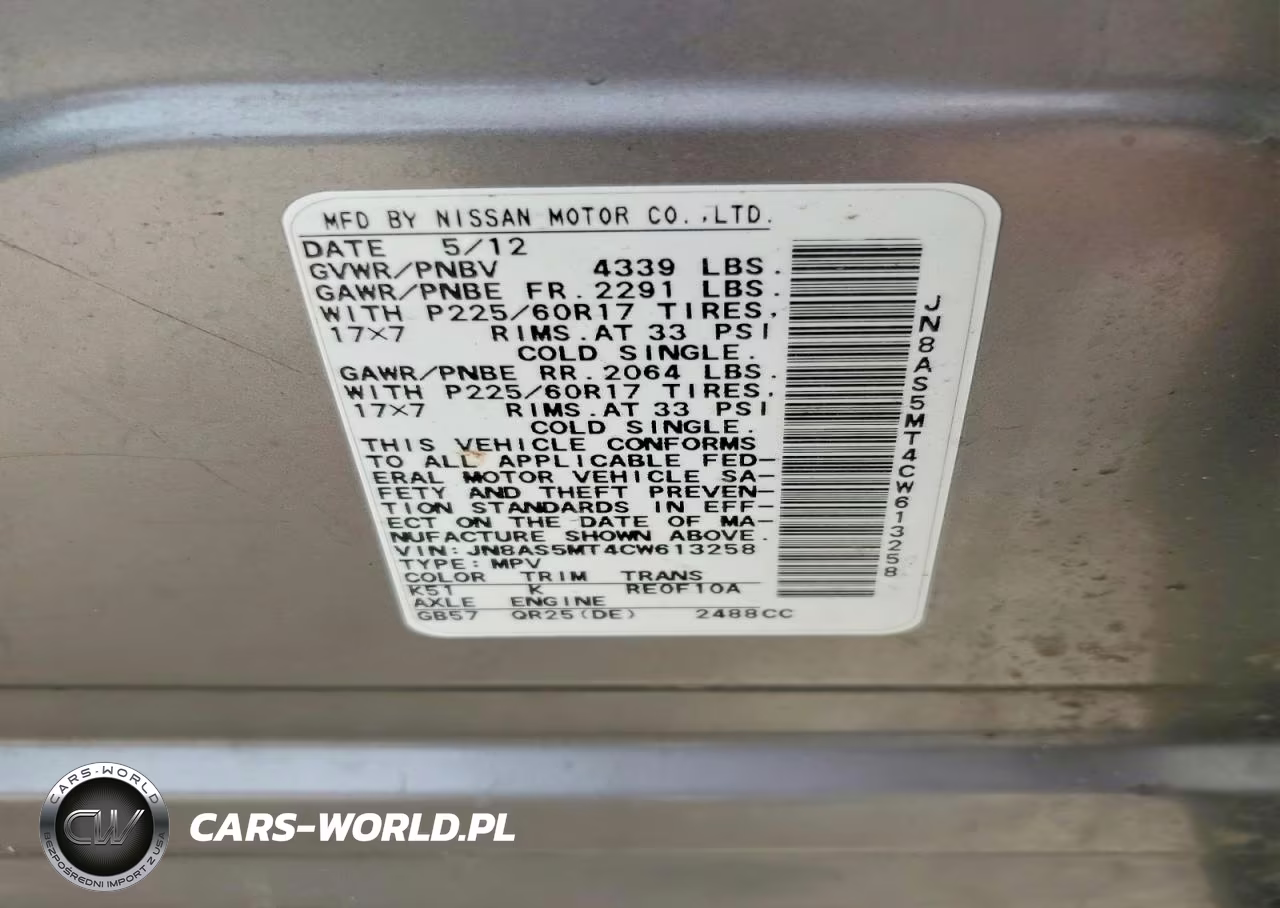 2012 Nissan Rogue Sv VIN:JN8AS5MT4CW613258 - 13