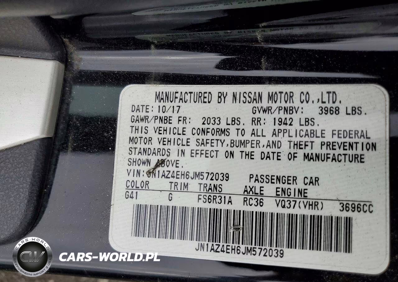 2018 Nissan 370Z Base VIN:JN1AZ4EH6JM572039 - 12