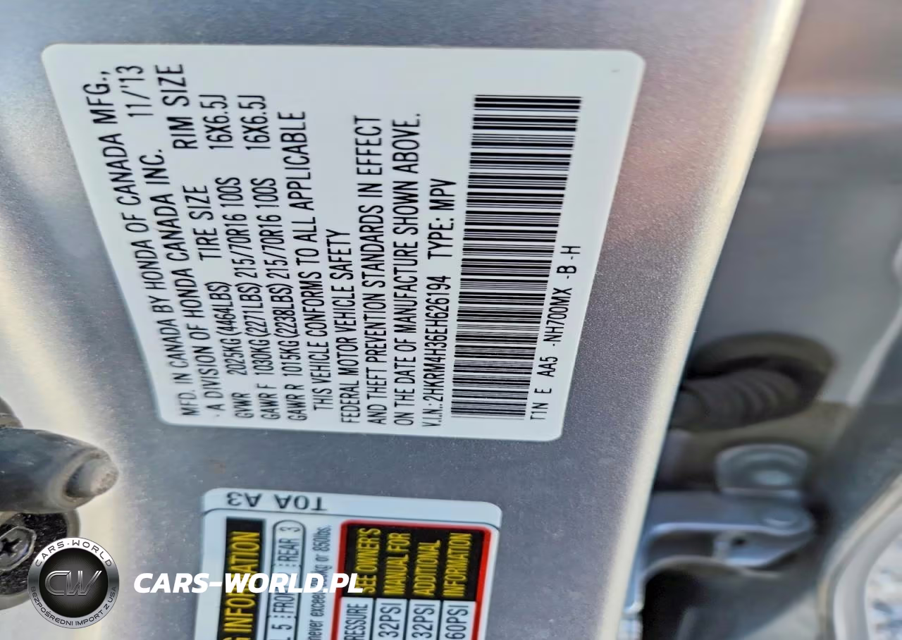 2014 Honda Cr-V Lx VIN:2HKRM4H36EH626194 - 12