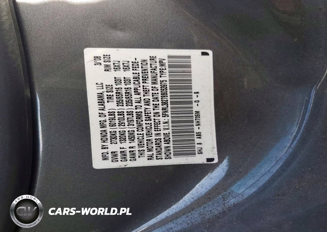2008 Honda Odyssey Lx VIN:5FNRL38278B053975 - 14