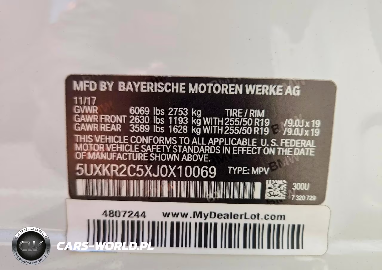2018 BMW X5 Sdrive35I VIN:5UXKR2C5XJ0X10069 - 13
