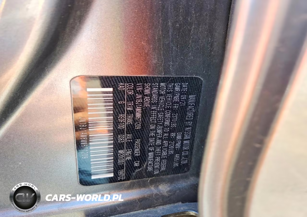 2021 Nissan Rogue Sport S VIN:JN1BJ1AW8MW671209 - 13